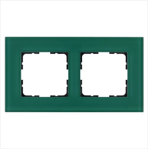 Рамка 2-м G-Glass стекло лазурн. Jasmart G1002GJ