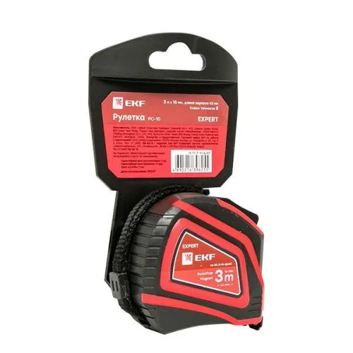 Рулетка измерительная РС-10 3мх16мм Autostop магнит Expert EKF rs-10-3-16-quad фото 2