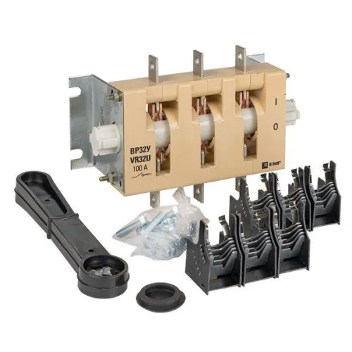 Выключатель-разъединитель ВР32У-31А31220 100А 1 напр. с дугогасит. камерами несъемная лев./прав. рукоятка MAXima EKF uvr32-31a31220 фото 4