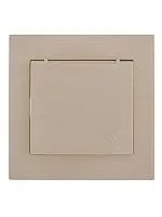 Розетка 1-м СП Rain с заземл. с защ. крышкой керамика крем. LEZARD 703-0303-123