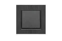 Выключатель 1-клав. Karea LINE STAR дым. металлик Makel 86050001