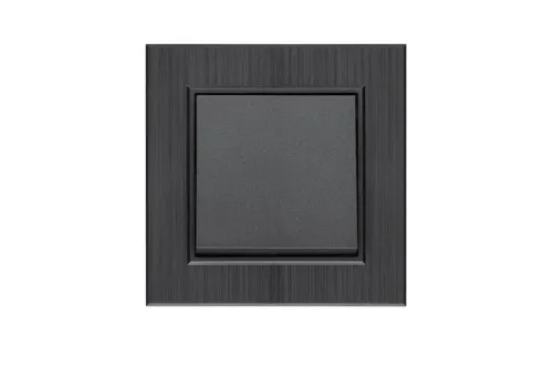 Выключатель 1-клав. Karea LINE STAR дым. металлик Makel 86050001