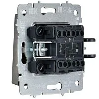 Выключатель 2-кл. BRITE 10А ВС10-2-9-БрС для отелей с индик. механизм сталь IEK BR-V20-2-10-K46