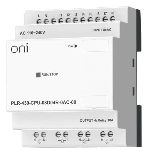 Модуль ЦПУ ПЛК 430 8 DI 4 RO 220В AC без экрана ONI PLR-430-CPU-08D04R-0AC-00 фото 2