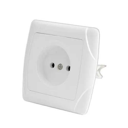 Розетка 1-м СП Маргарита 16А IP20 без заземл. защ. шторки бел. UNIVersal М0022 фото 3