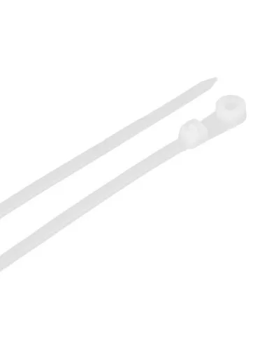 Хомут кабельный 3.5х100 нейл. бел. с отвер. для креп. ХОК (уп.100шт) IEK UHH40-4-100-100 фото 2