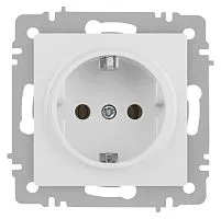 Розетка Accent 6-202-01М 2P+E Schuko 16А-250В IP20 СУ бел. матов. Intro Б0063681