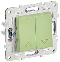 Выключатель жалюзи SKANDY 10А SK-V12G мятный IEK SK-V15-0-10-K06
