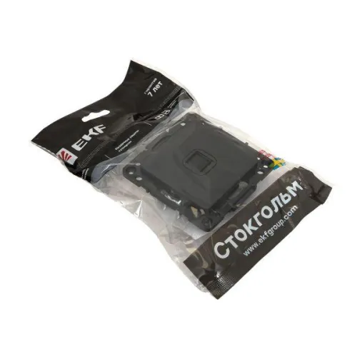 Розетка компьютерная 1-м Стокгольм RJ45 механизм черн. PROxima EKF EZK01-035-10 фото 8