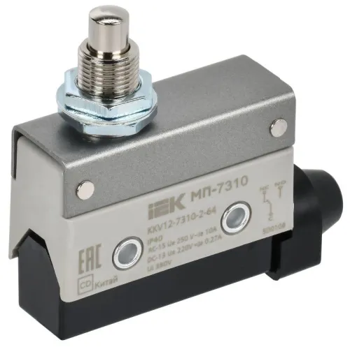 Микропереключатель концевой МП-7310 толк. рез. IP40 IEK KKV12-7310-2-64