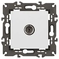 Розетка телевизионная одиночная TV Elegance 14-3101-01М матов. бел. Эра Б0065813