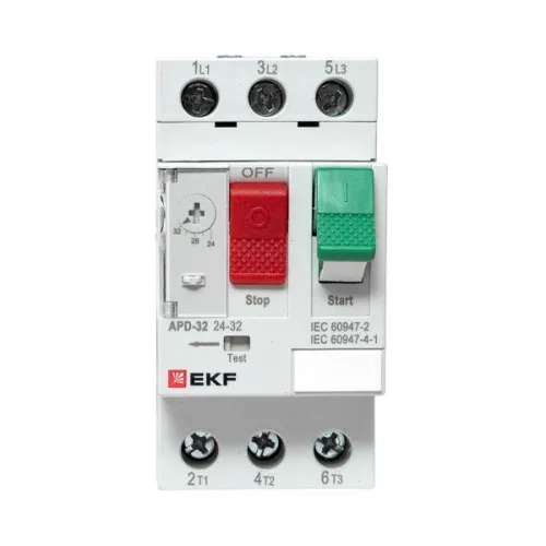 Выключатель автоматический для защиты двигателя АПД-32 24-32А EKF apd-me-32 фото 2