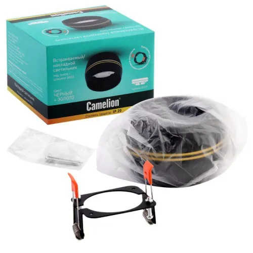 Светильник встраиваемый IP20 металлический под лампу GX53 LGX53-03 C02 черн. Camelion 15398 фото 5