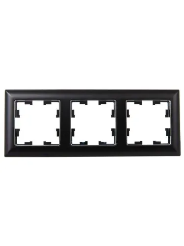 Рамка 3-м BRITE РУ-3-Бр хром/черн. IEK BR-M32-12-2-K23 фото 3