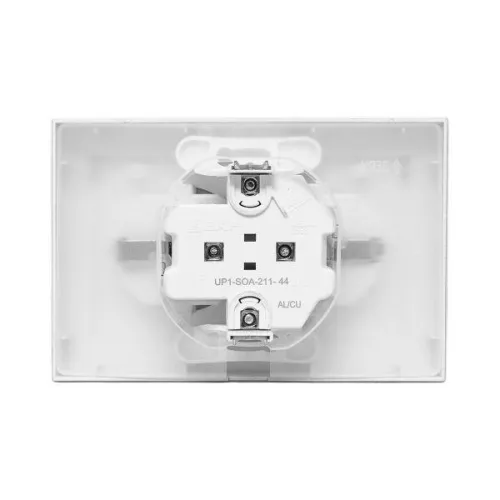 Розетка 2-м СП Эпика 16А IP44 с заземл. защ. шторки с рамкой с крышками механизм алюм. EKF UP1-SOA-211-44 фото 4