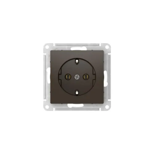 Розетка AtlasDesign 16А с заземл. быстрозажим. клем. механизм мокко SE ATN000643S фото 2