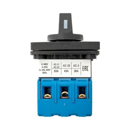 Переключатель кулачковый ПК-2-13 3П 63А "ВКЛ-ВЫКЛ" EKF pk-2-13-63 фото 8