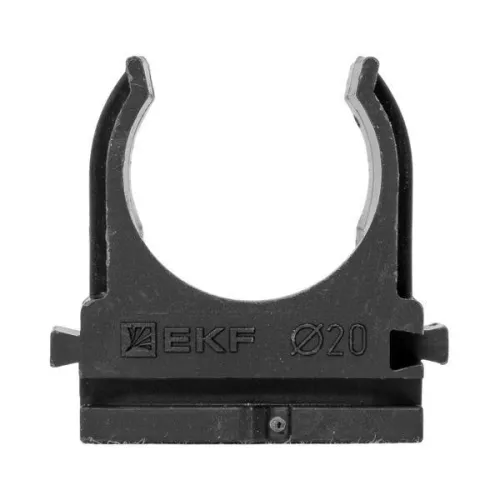 Держатель для труб (клипса) для ручного монтажа d20мм черн. Plast (уп.10шт) EKF derj-z-20sb фото 3