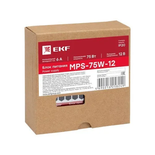Блок питания 12В MPS-75W-12 PROxima EKF mps-75w-12 фото 5
