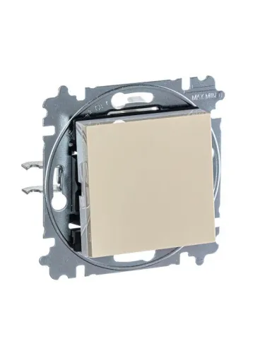 Выключатель кнопочный 1-кл. СП Levit IP20 сл. кость/бел. ABB 2CHH599145A6017 фото 3
