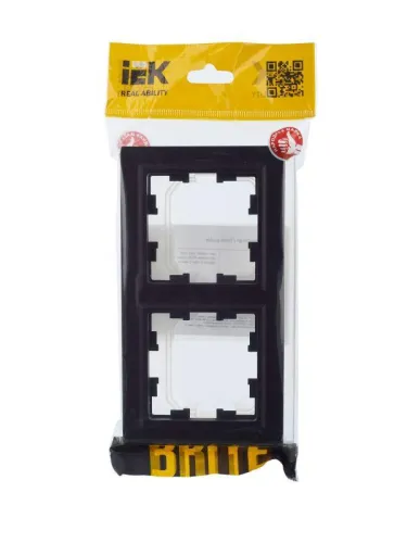 Рамка 2-м IP44 BRITE РУ-2-БрЧ-44 черн. IEK BR-M22-44-K02 фото 5