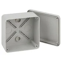 Коробка распаячная ОП 100х100х50мм приборная подъездная на винтах с гладкими стенками IP55 KORvp Эра Б0058942