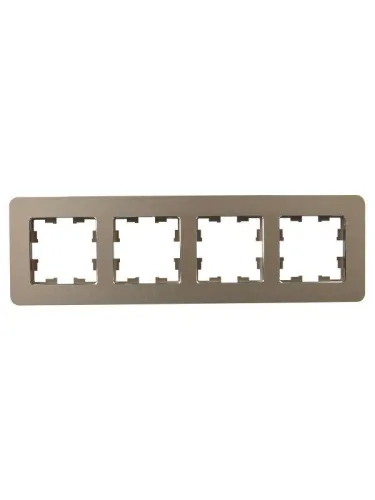 Рамка 4-м BRITE РУ-4-1-Бр метал. латунь RE IEK BR-M42-M-01-K49 фото 2