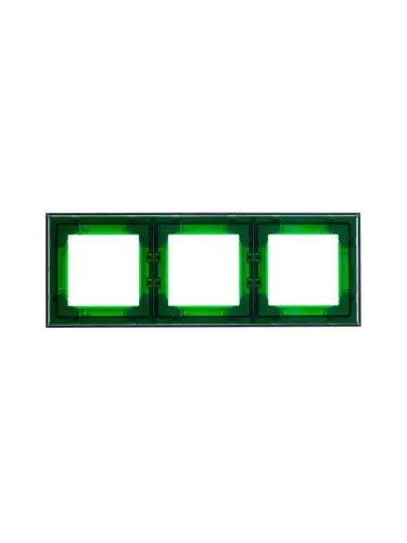 Рамка Levit 3п зел./дым. черн. ABB 2CHH015030A6067 фото 3