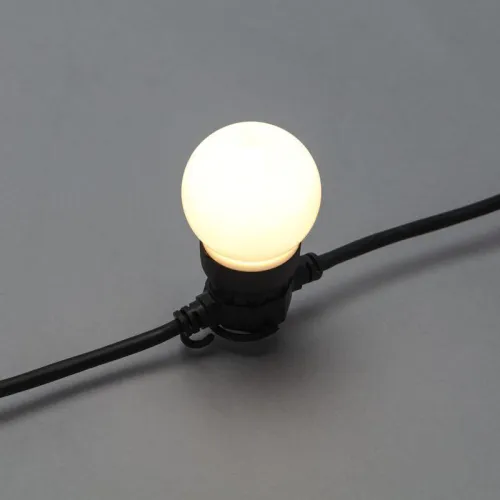 Гирлянда светодиодная "Лофт" 20 матов. ламп х 5LED 60Вт IP44 уличная влагостойкая провод каучук черн. Neon-Night 331-356 фото 5