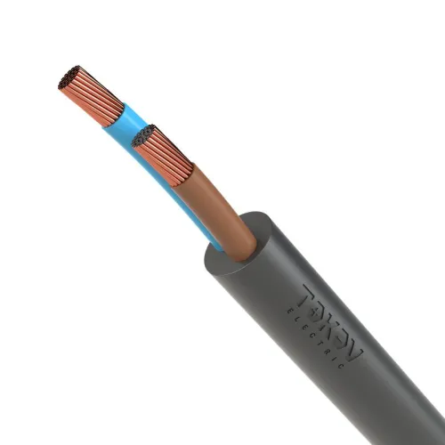 Провод TOKOV ELECTRIC ПВС 2х0.75 380В Ч (бухта) (м) 1945477