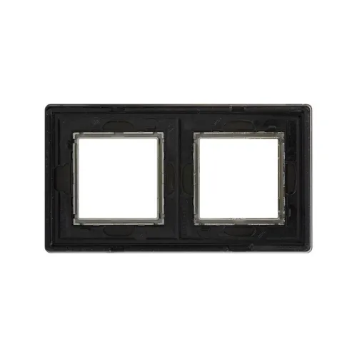 Рамка 2-м 4мод. Avanti алюм. черн. DKC 4402834 фото 3