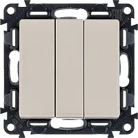 Выключатель 3-кл. СП Valena Life 10А IP20 250В 10AX с лицев. панелью винтов. зажимы механизм сл. кость Leg 752503