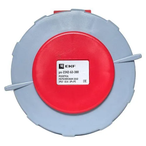 Розетка переносная 2342 3Р+РЕ 63А 380В IP67 PROxima EKF ps-2342-63-380 фото 7