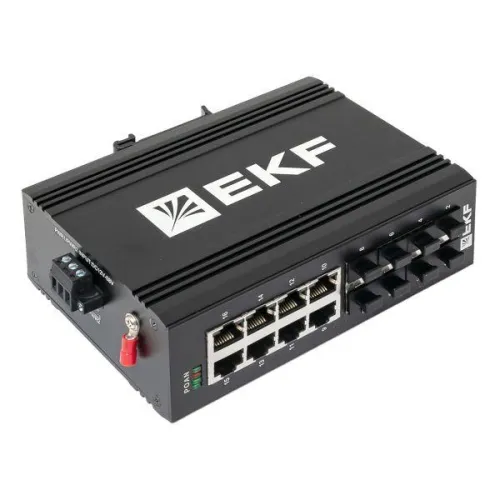 Коммутатор неуправляемый промышленный U-8GX/SFP-8GT 8 портов 1000Base-X SFP 8 портов 10/100/1000Base-T(X) RJ45 монтаж на DIN-рейку TSX EKF TSX-U-8GX/SFP-8GT фото 10