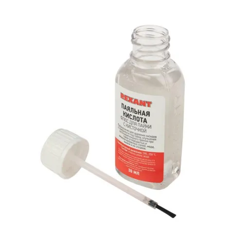 Флюс для пайки "паяльная кислота" 30мл (с кисточкой) REXANT 09-3613 фото 4