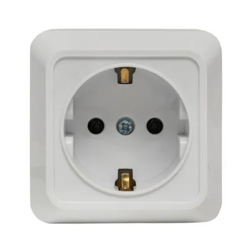 Розетка 1-м ОП Рим 16А IP20 с заземл. бел. EKF ENR16-028-10 фото 6