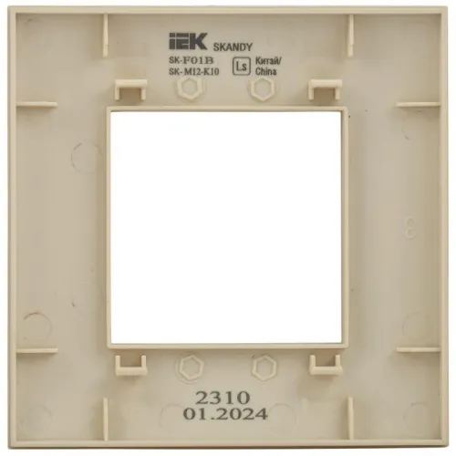 Рамка 1-м SKANDY SK-F01B беж. IEK SK-M12-K10 фото 3