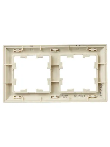 Рамка 2-м BRITE РУ-2-Бр беж./жемчуж. IEK BR-M22-12-1-K10 фото 4