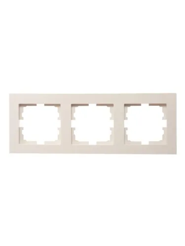Рамка 3-местн. горизонт. VESNA кремов. LEZARD 742-0300-148 фото 2