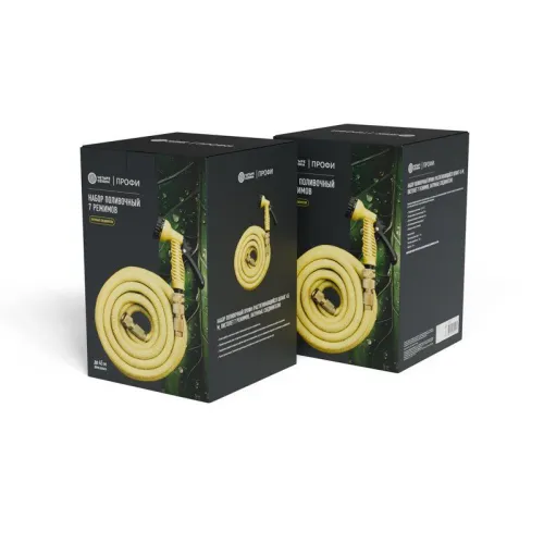 Набор поливочный растягивающийся шланг 45м пистолет 7 режимов соединитель латунь ЧЕТЫРЕ СЕЗОНА 62-0318-F фото 7