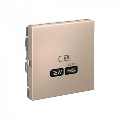 Розетка USB ArtGallery тип C 65Вт QC PD высокоскор. ЗУ механизм песочн. SE GAL001227 фото 2