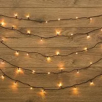 Гирлянда "ТВИНКЛ ЛАЙТ LED" (с контроллером 8 режимов) 10м 80LED 7Вт 220В IP20 тепл. бел. NEON-NIGHT 303-046