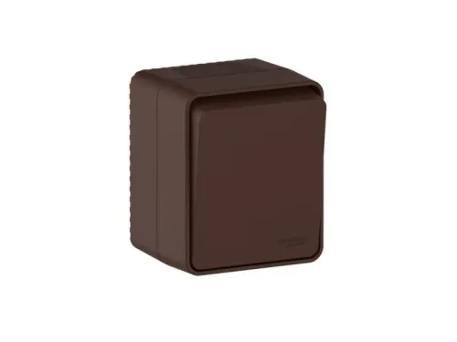 Выключатель кнопочный 1-кл. ОП AtlasDesign PROFI IP54 10AX корич. SE ATN546015 фото 4