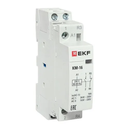 Контактор модульный КМ 16А NО+NC (1 мод.) EKF km-1-16-11