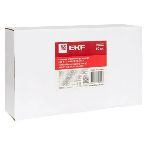 Колодка клеммная ST-2.5-NLPE 30A пружинная EKF plc-jxb-st-2.5-nlpe фото 10