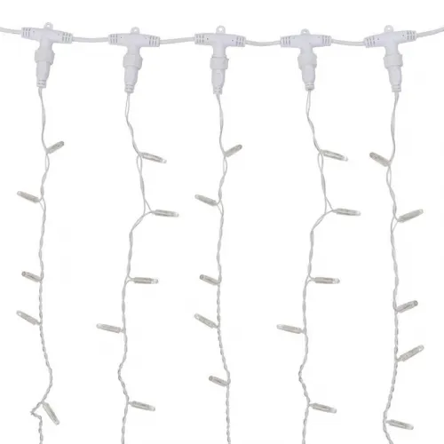 Гирлянда светодиодная "Занавес" 2х9м 1200LED тепл. бел. 230В IP65 эффект мерцания провод ПВХ прозр. соединяется нужен шнур 303-500-1 Neon-Night 235-696 фото 5