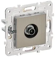 Розетка TV оконечная SKANDY SK-A12N никель IEK SK-A10-O-K50