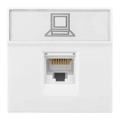 Розетка компьютерная 2мод. RJ45 кат.5E EKF E2MK015E-135-10 фото 2