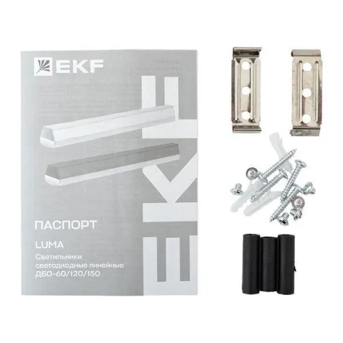 Светильник светодиодный ДБО-60 24Вт 4000К IP20 590х65х70 линейный черн. LUMA EKF LBL-60-24-B-4000 фото 3