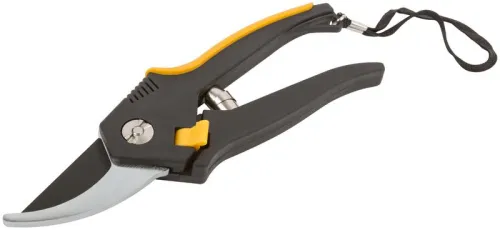 Секатор "Люкс" режущие кромки внахлест тефлон.покрытие лезвий прорезиненные ручки 200мм FIT 77093 фото 2